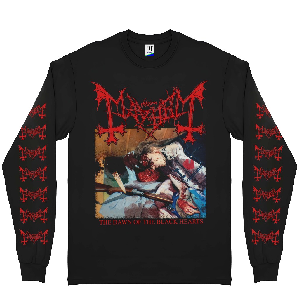 เสื้อยืด LONG SLEEVE MAYHEM - เสื้อยืดวง THE DAWN OF THE BLACK HEARTS | บูทแล็ก |