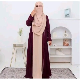 gamis Aluna abaya Turkey dres muslim wanita gamis BUSUI priendly gamis terbaru terlaris gamis crinkle airflow premium