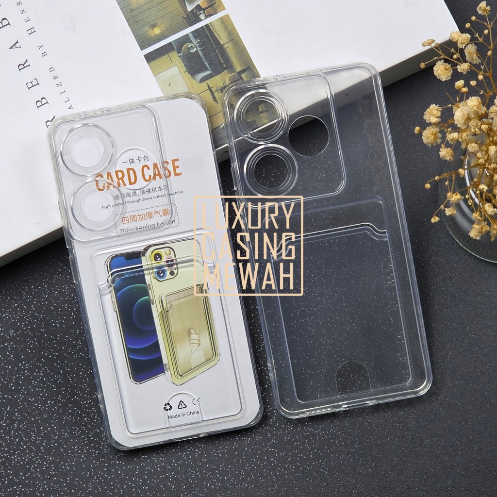 Premium Card Case Clear Card Slot สําหรับ Poco C65 Poco C71 Poco C75 Poco F5 5G Poco F6 5G Poco M6 4