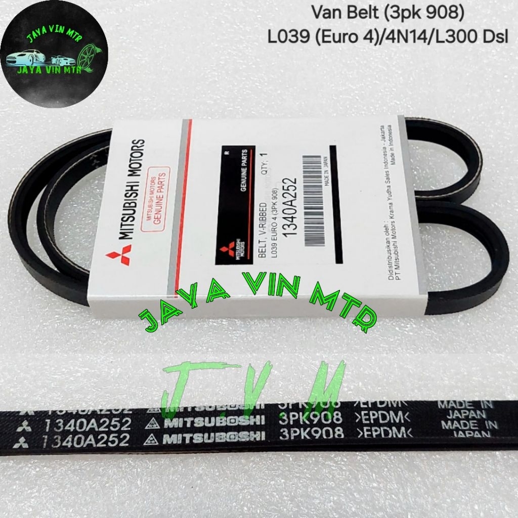 FAN BELT VAN BELT L039 L300 EURO 4N14 3PK 908 1340A252 ของแท้
