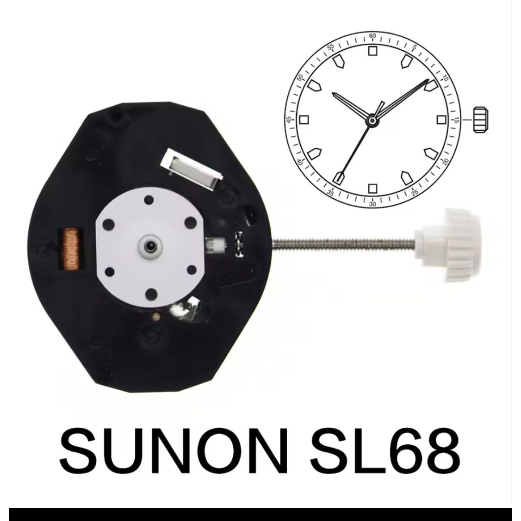 MESIN Sunon SL68 SL 68 เครื่องนาฬิกา ธรรมดา สามารถเคลื่อนไหวได้