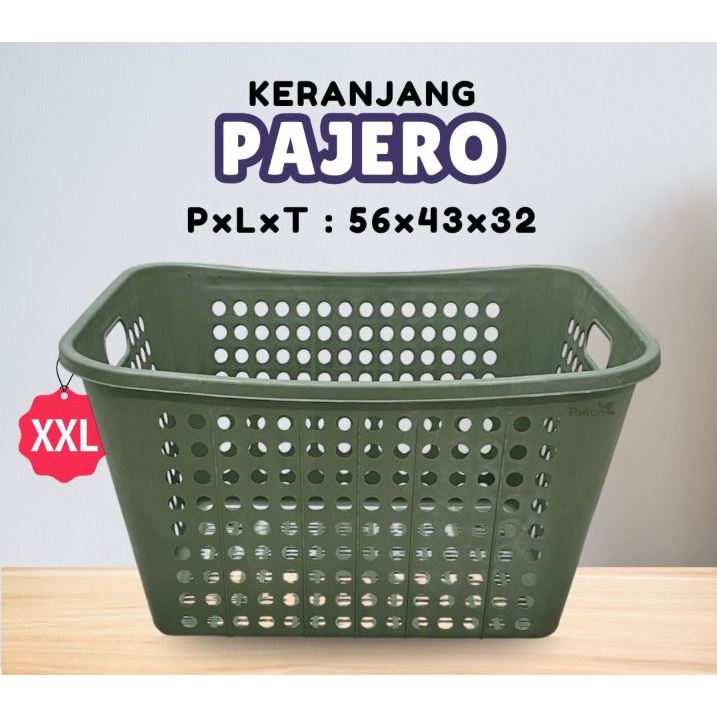 JUMBO CLOTHES BASKET / LARGE LAUNDRY BASKET / THICK, STRONG PAJERO BASKET