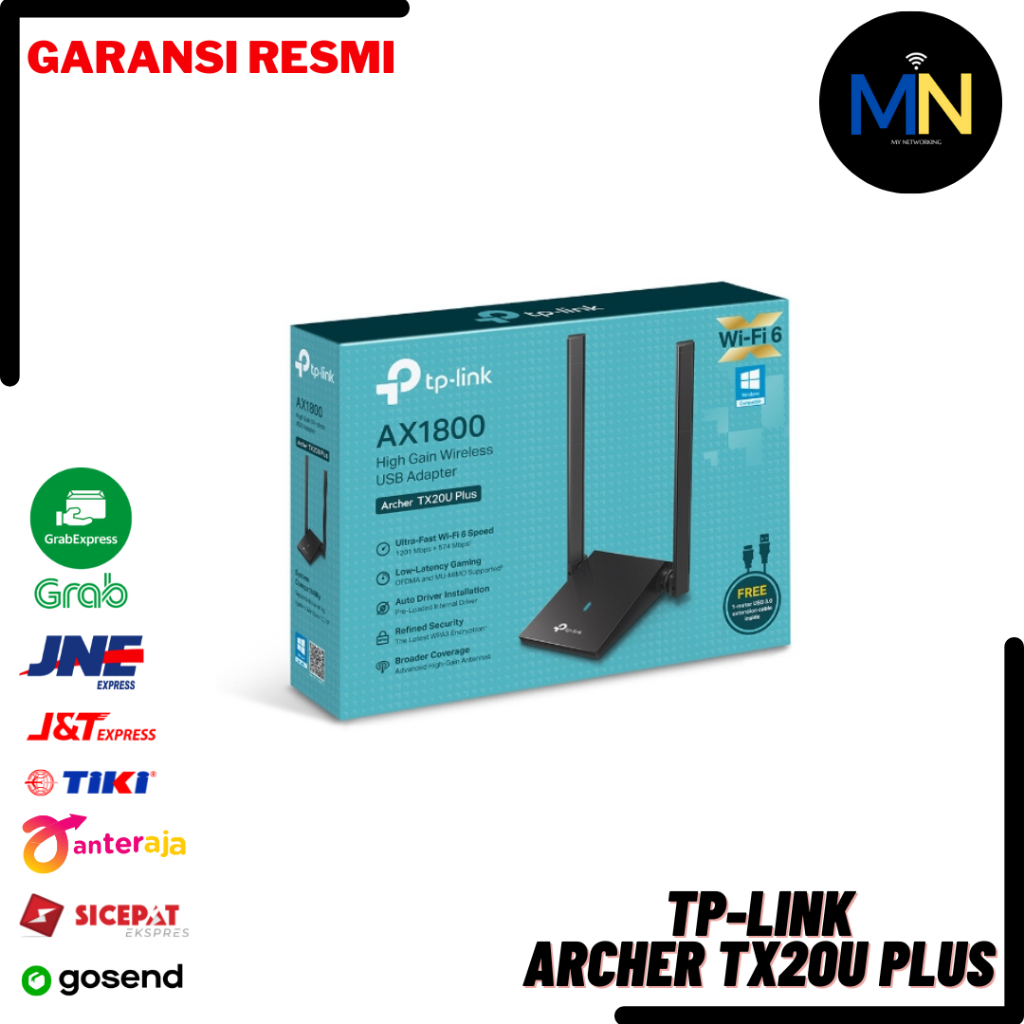 TP-LINK Archer TX20U Plus AX1800 อะแดปเตอร์ USB ไร้สายเสาอากาศคู่