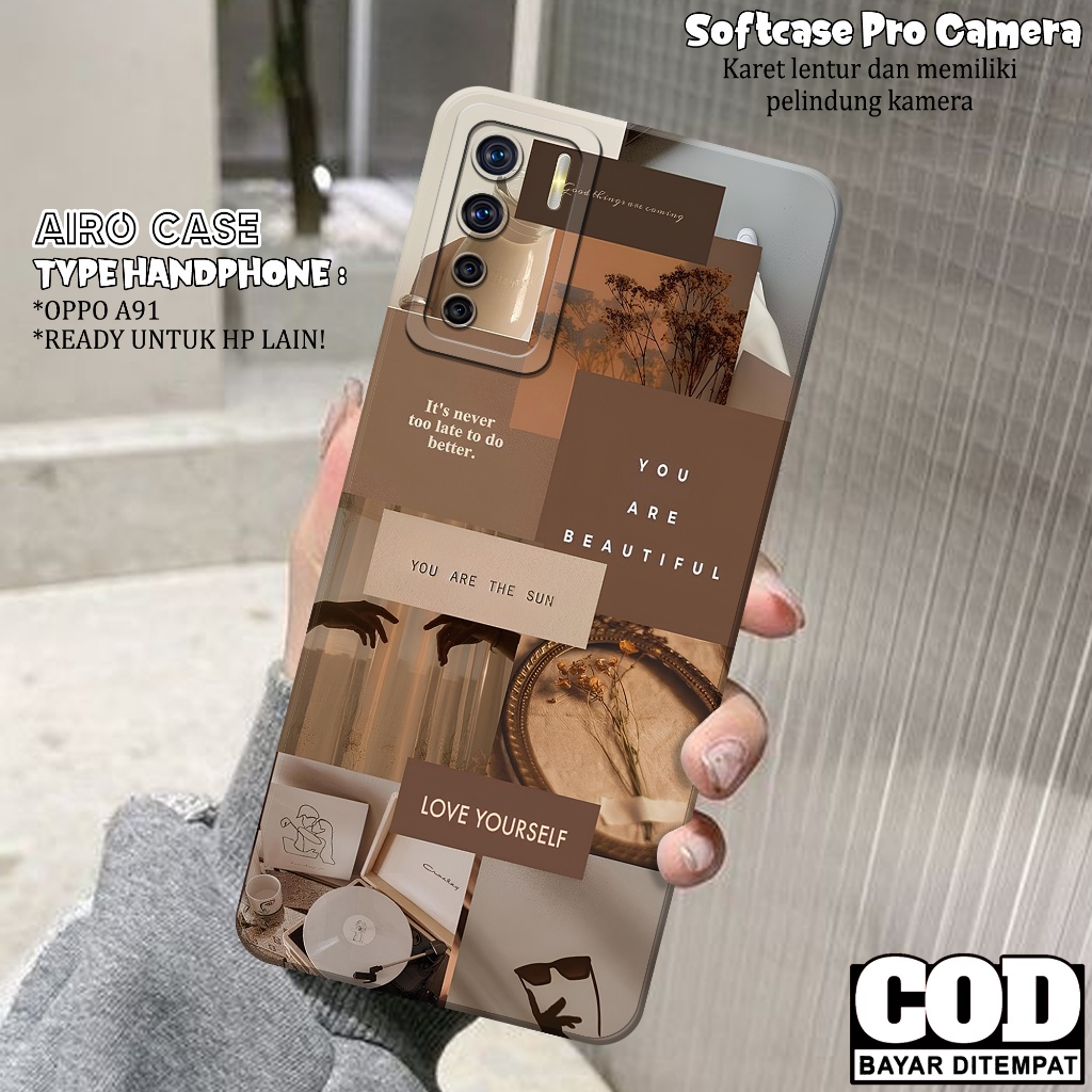 เคส OPPO A91 - OPPO A91 Softcase - เคสแฟชั่น AESTHETIC - เคส OPPO A91 - Pro Camera Softcase - Tpu - 