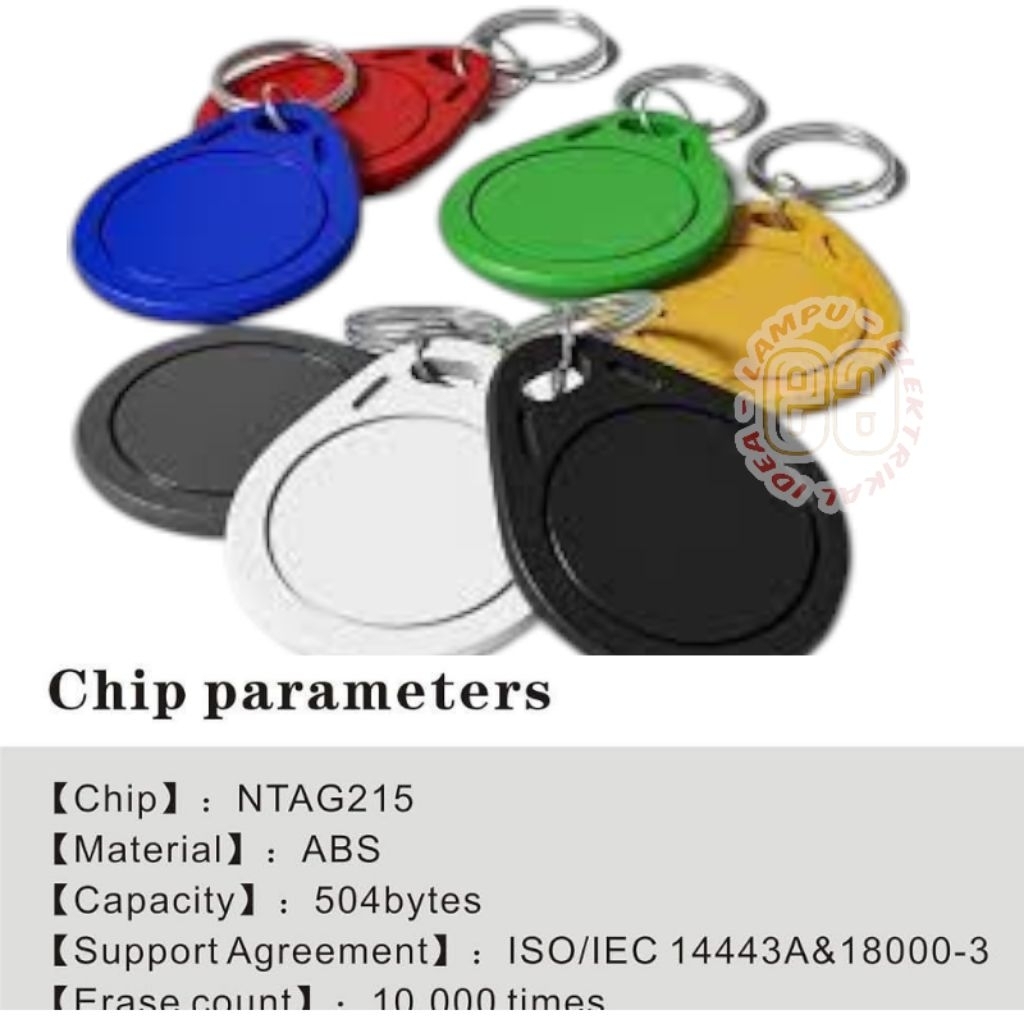 Ntag215 พวงกุญแจ NFC RFID 13.56 mhz Ntag 215 Keyfob Amiibo คุณภาพดี