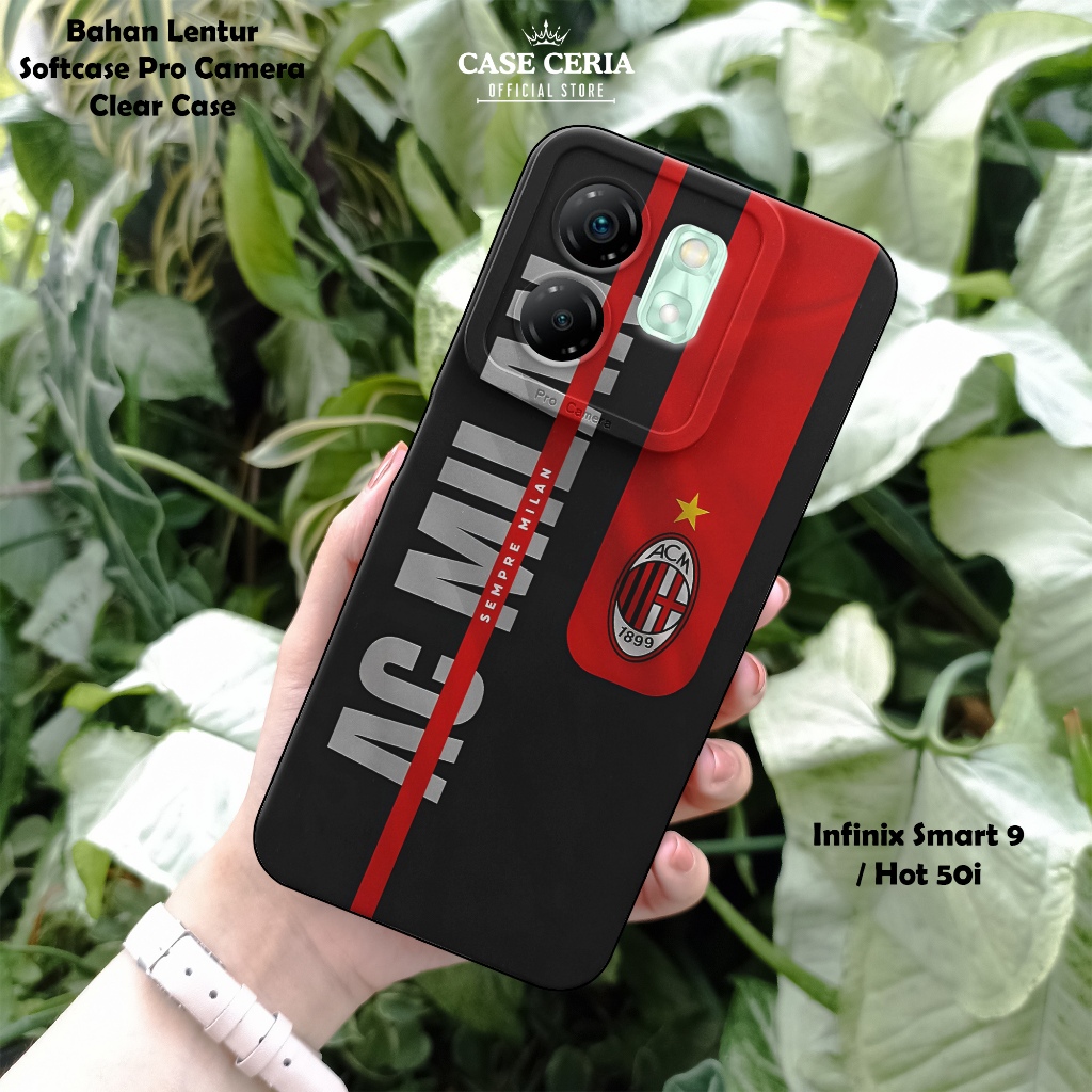 เคสสําหรับ Infinix Smart 9 / Hot 50i – 3 Football Club Motif Casing - Pro Camera Softcase – ซิลิโคนใ