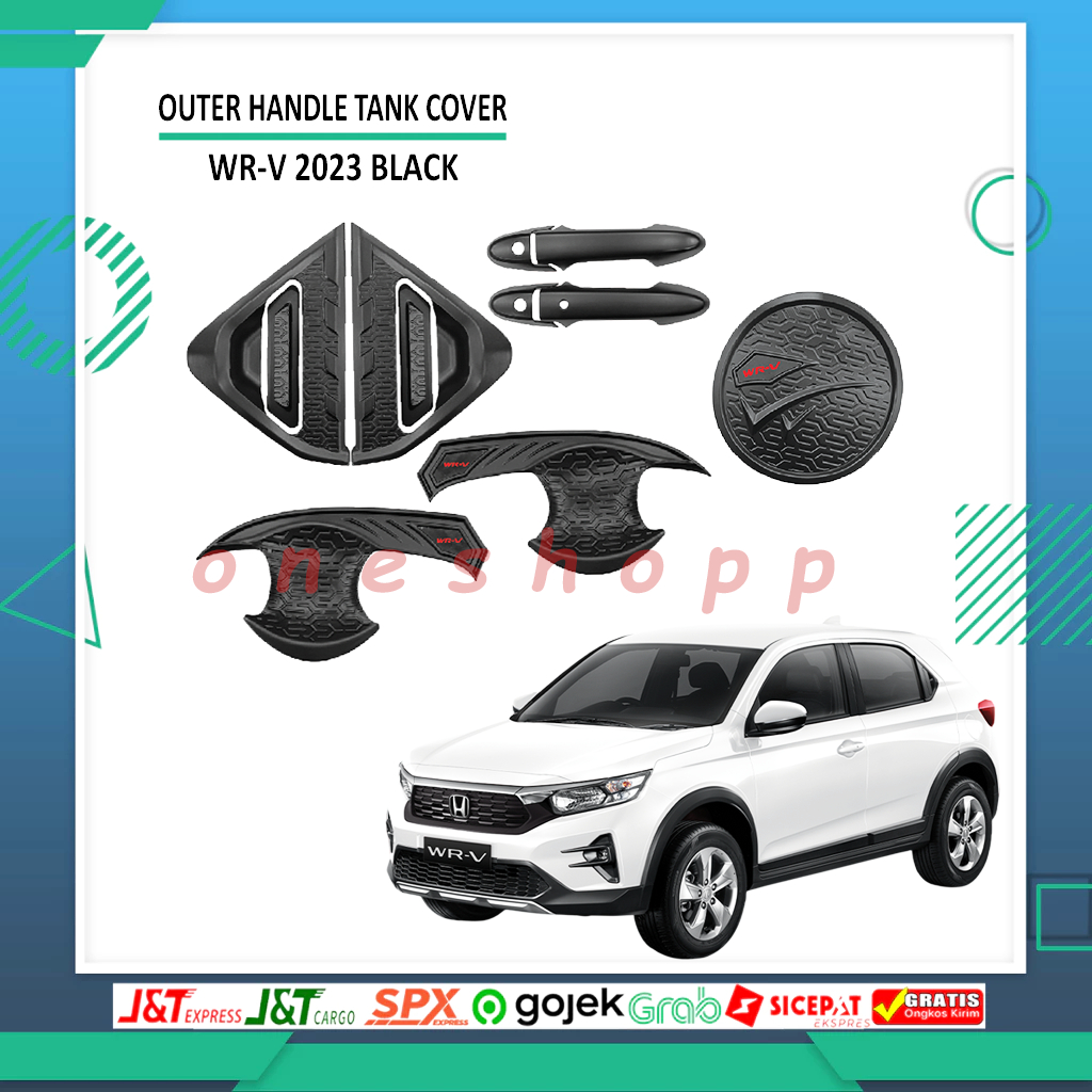 OUTER + HANDLE TANK COVER WRV 2023 - 2025 สีดํา CARBON CHROME