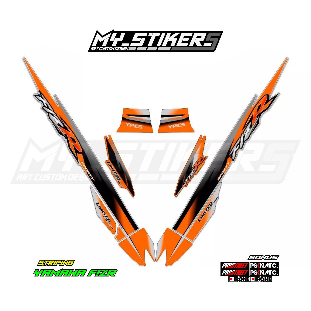 Yamaha F1ZR 02/ Yamaha F1ZR Thailand/มาเลเซีย/เวียดนาม/F1ZR Millennium Striping สติ๊กเกอร์