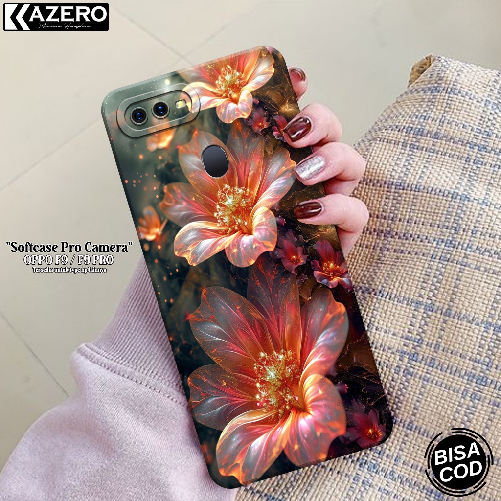HP OPPO F9 / F9 PRO เคสแฟชั่นล่าสุด Flower Softcase OPPO F9 / F9 PROSilicone Pro เคสกล้อง OPPO F9 / 