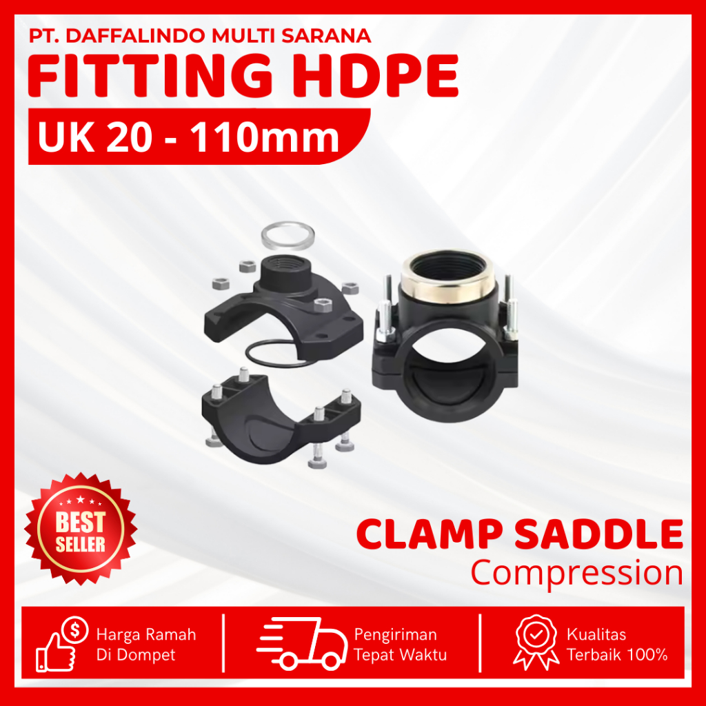 แคลมป์รัดท่อ HDPE ขนาด 32x1" นิ้ว | การเชื่อมต่อ Hdpe PIPE