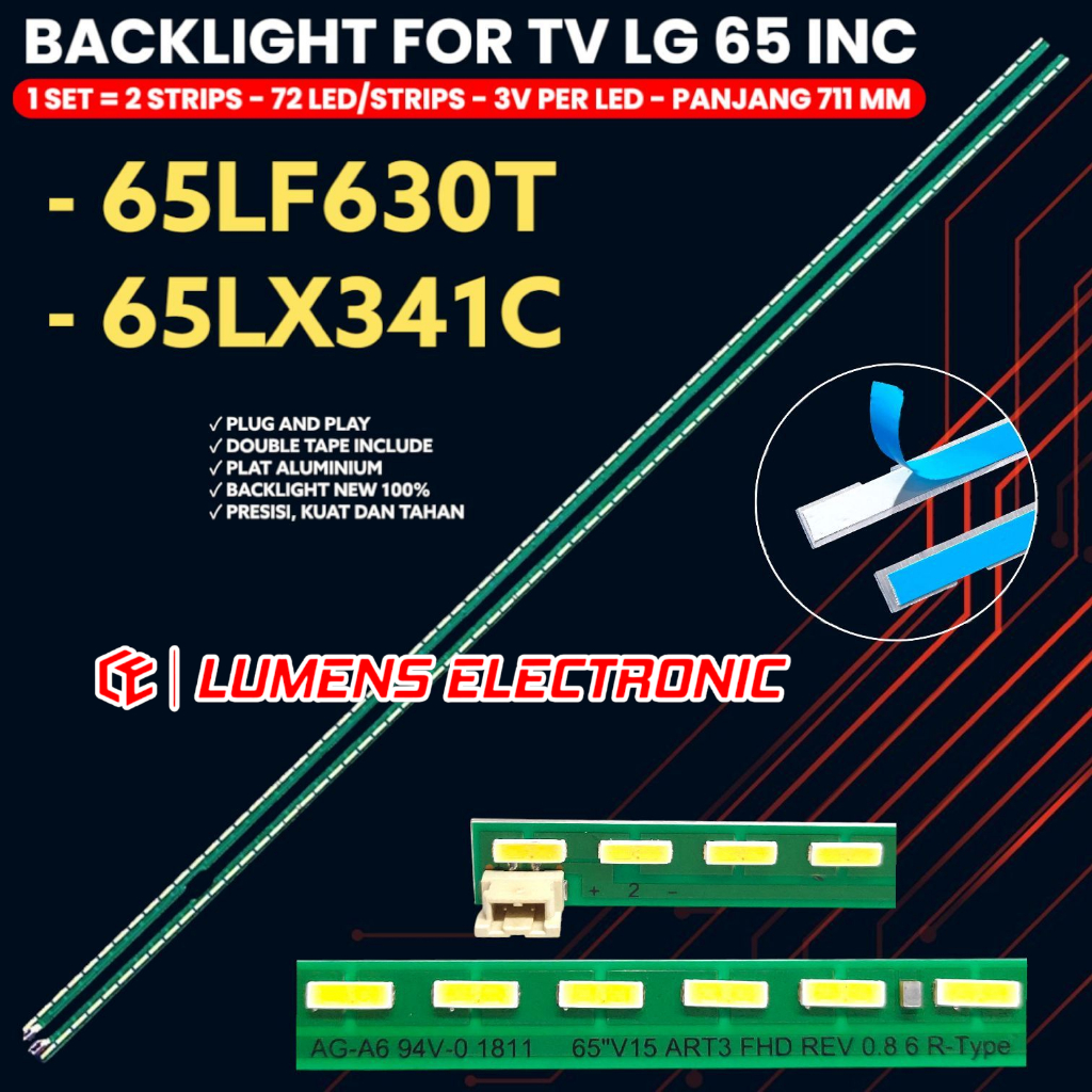 LG 65 นิ้ว LED TV BACKLECT 65LF630 65LX341 65LF630T 65LX341C 65LF 65LX โคมไฟ BL 72K 3V SMD