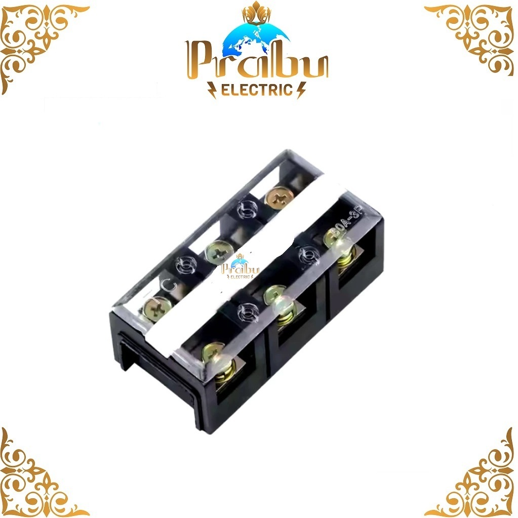 TERMINAL BLOCK 60A 3POLE TC-603 / TC603 / 3P 60 A TERMINAL BLOCK GLASS TC 603