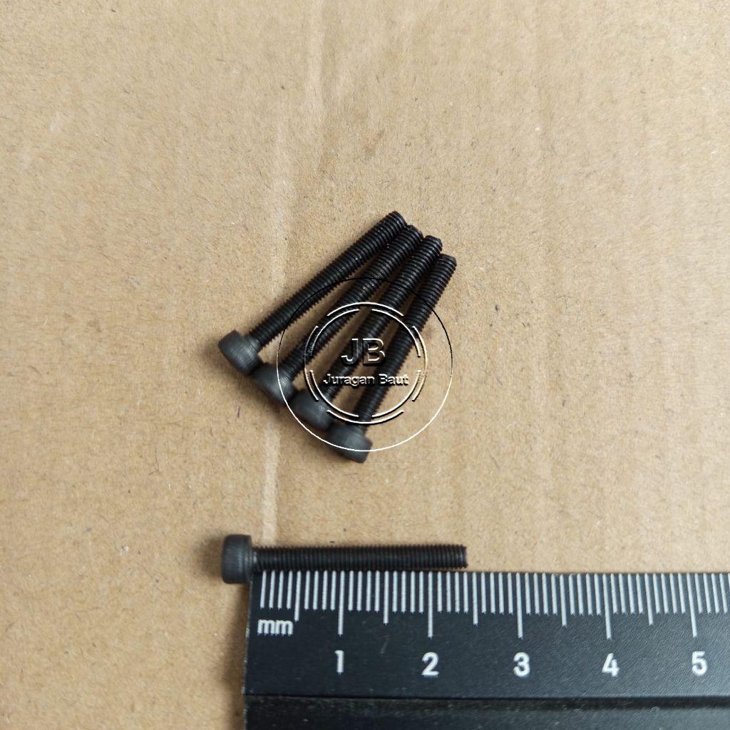 BOLT L M3 X 25 STEEL LENGTH 2.5 CM 2.5CM BOLT L STEEL M3X25 KEY L2.5 L 2.5 KEY PAS 5 FULL THEAD สีดํ