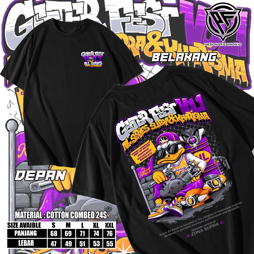 Supra Boyolali GETTERFEST เสื้อยืด Unisex - เสื้อยืดผู้ชายและผู้หญิง - เสื้อ Supra