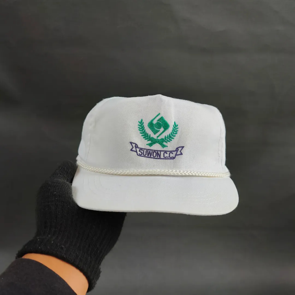 SUWON หมวกเชือกวินเทจสําหรับผู้ชายและผู้หญิง - Youngan White