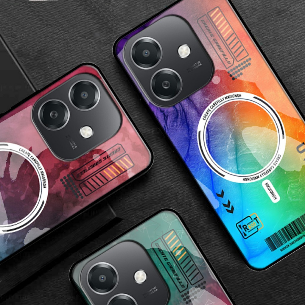 ล่าสุด Oppo A5i Glass Softcase 2025 [FC74] เคส Oppo A5i - เคสโทรศัพท์ Oppo A5i - ฟิล์มกันรอยโทรศัพท์