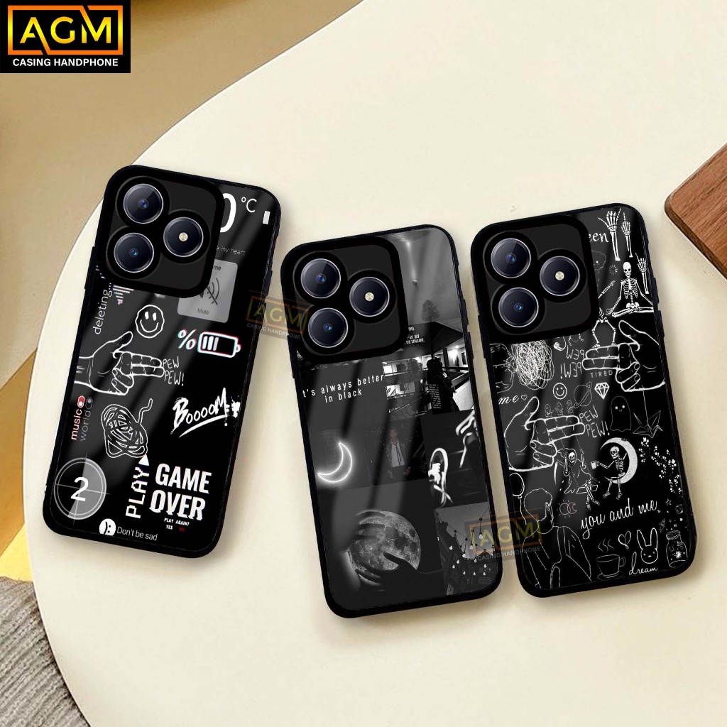 HP Case For Realme C61 C63 C65 C67 C55 C53 C51 C75 C75X C71 All Type สมาร์ทโฟน [Aesthetic Motif] - A