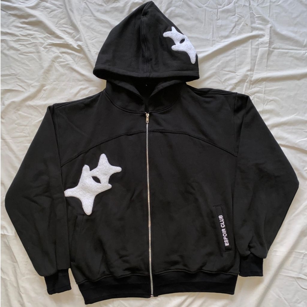 ZIP HOODIE ESPOIR CLUB 330 GSM COTTON FLEECE -ESSENCE DE ESPOIR