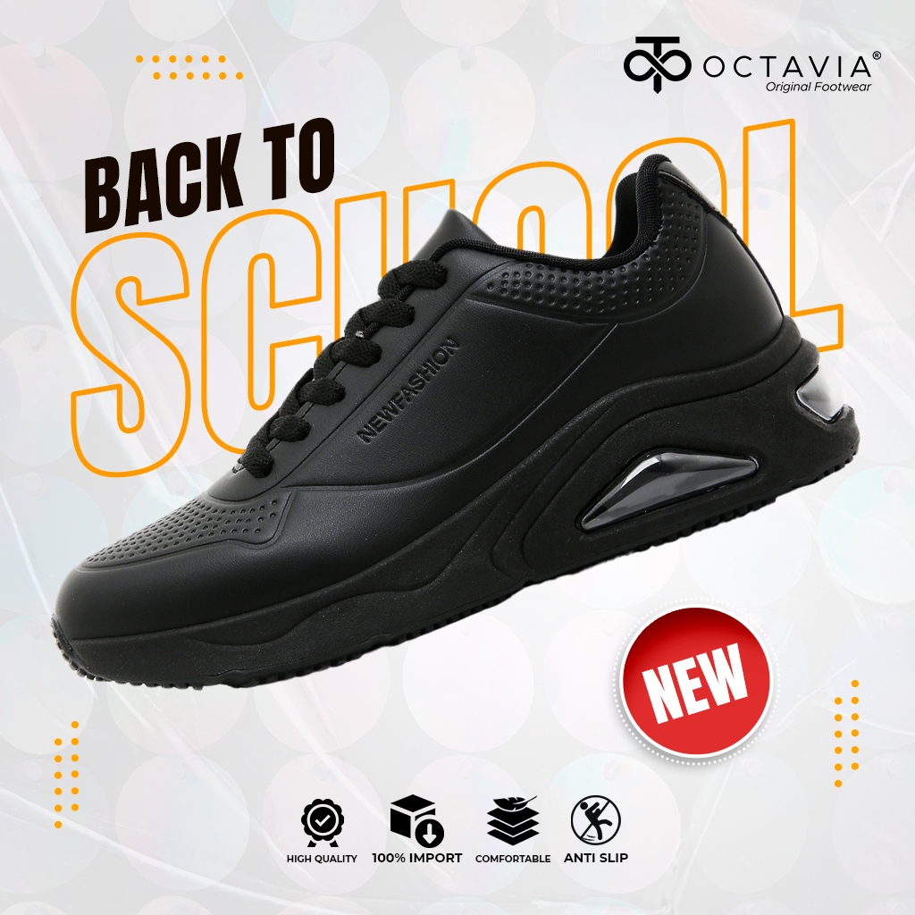 [BACK TO SCHOOL] OCTAVIA Black SCHOOL Shoes AirEdge Black Shoes OC-E006