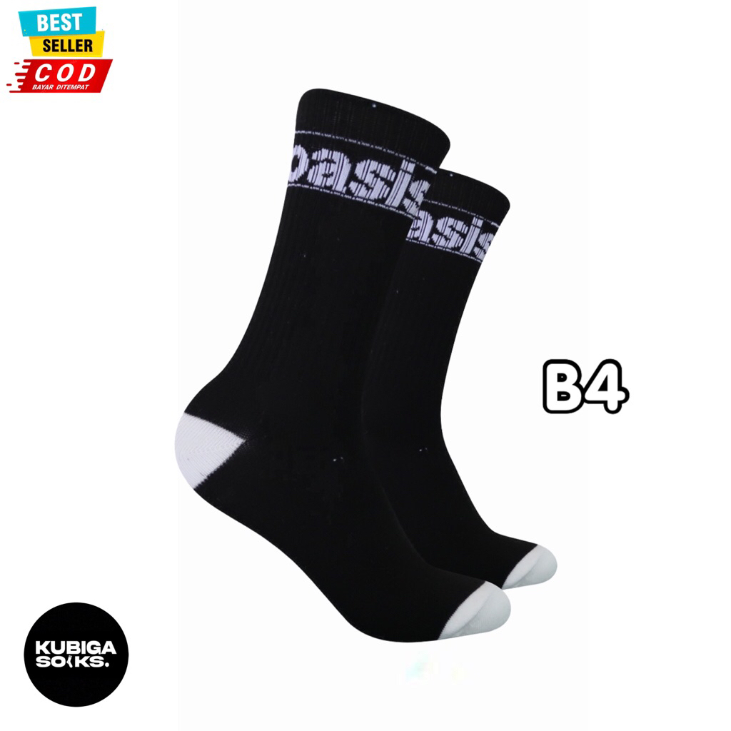 Oldschool Socks - Black 0ASIS Band Motif Music Socks - Kubigasock - B4