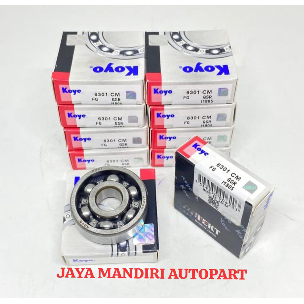 แบร์ริ่ง 6301 ซม. ไม่มีฝา KOYO 6301CM