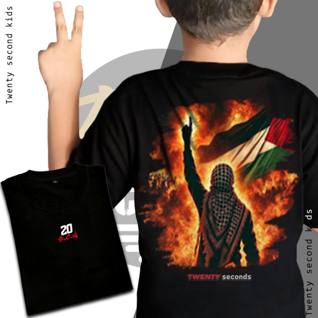 KATUN Twenty second kid - เสื้อยืดเด็กผ้าฝ้ายหวี 30s สกรีนลาย DTF ฟรี Palestine (ขอเสื้อยืดที่จะถูกส