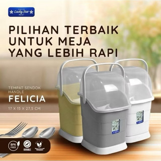 Lucky star - TEMPAT SENDOK HANDLE FELICIA TUTUP DELUXE