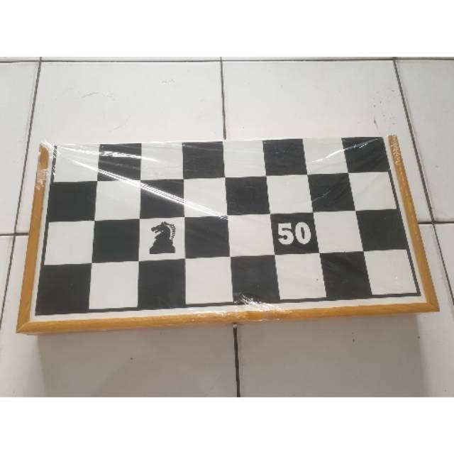 WOODEN CHESS - CHESS WOODEN SIZE 50 (50X50 CM) WOODEN CHESS BOARD