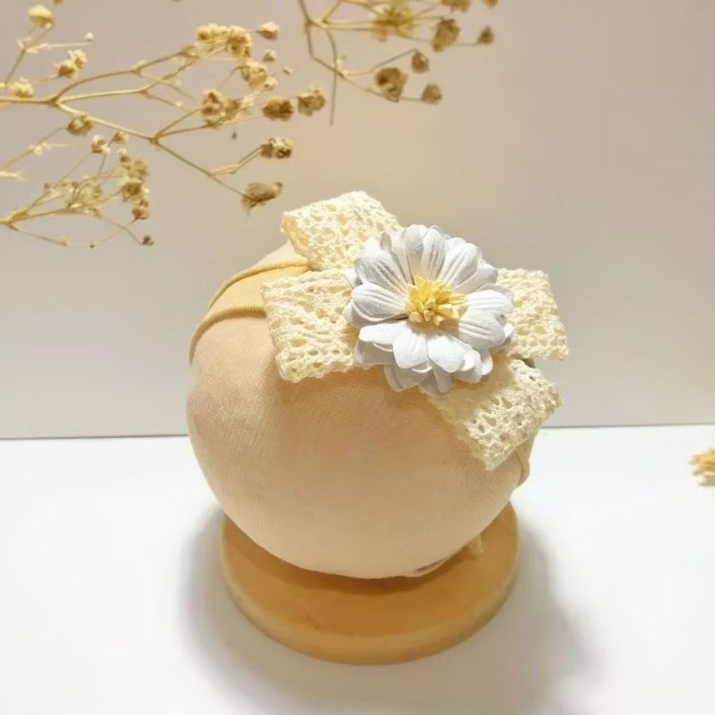 KSTUFF761 LARGE FLOWER BABY BANDANA / GIRLS HEADBAND