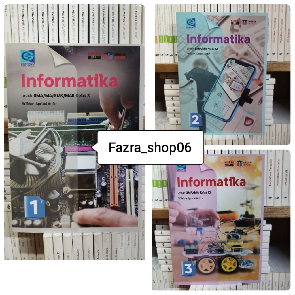 ใหม่ & ต้นฉบับ Informaletics Book ICT REVISION sma ma Class 1 10 X, 2 11 XI, 3 12 XII Merdeka Curric