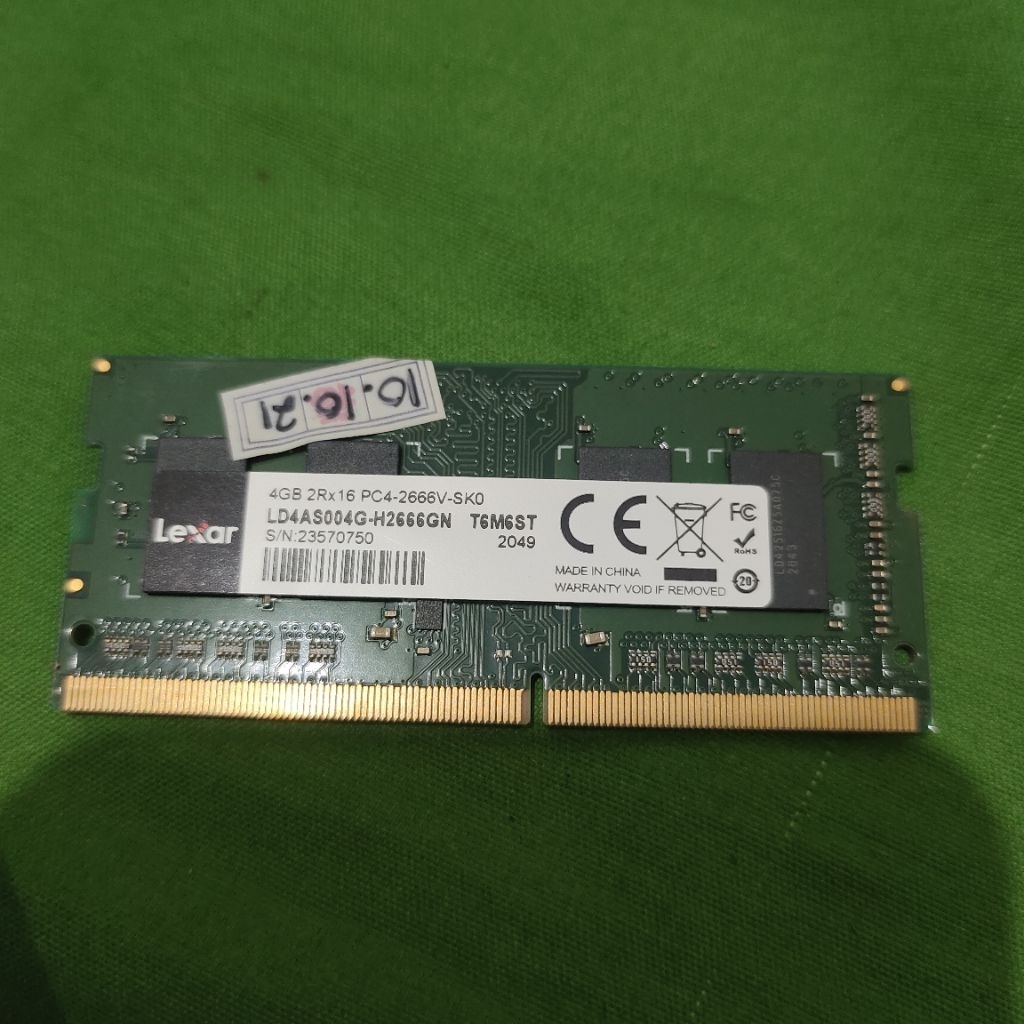 RAM 4GB 2RX16 LEXAR PC4-2666MHZ