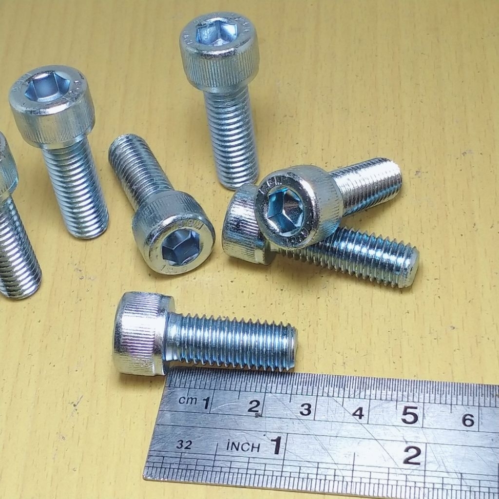 L bolt m10x25 pitch 1.5 เกรด 8.8 สกรูหัวจม m10x2.5cm