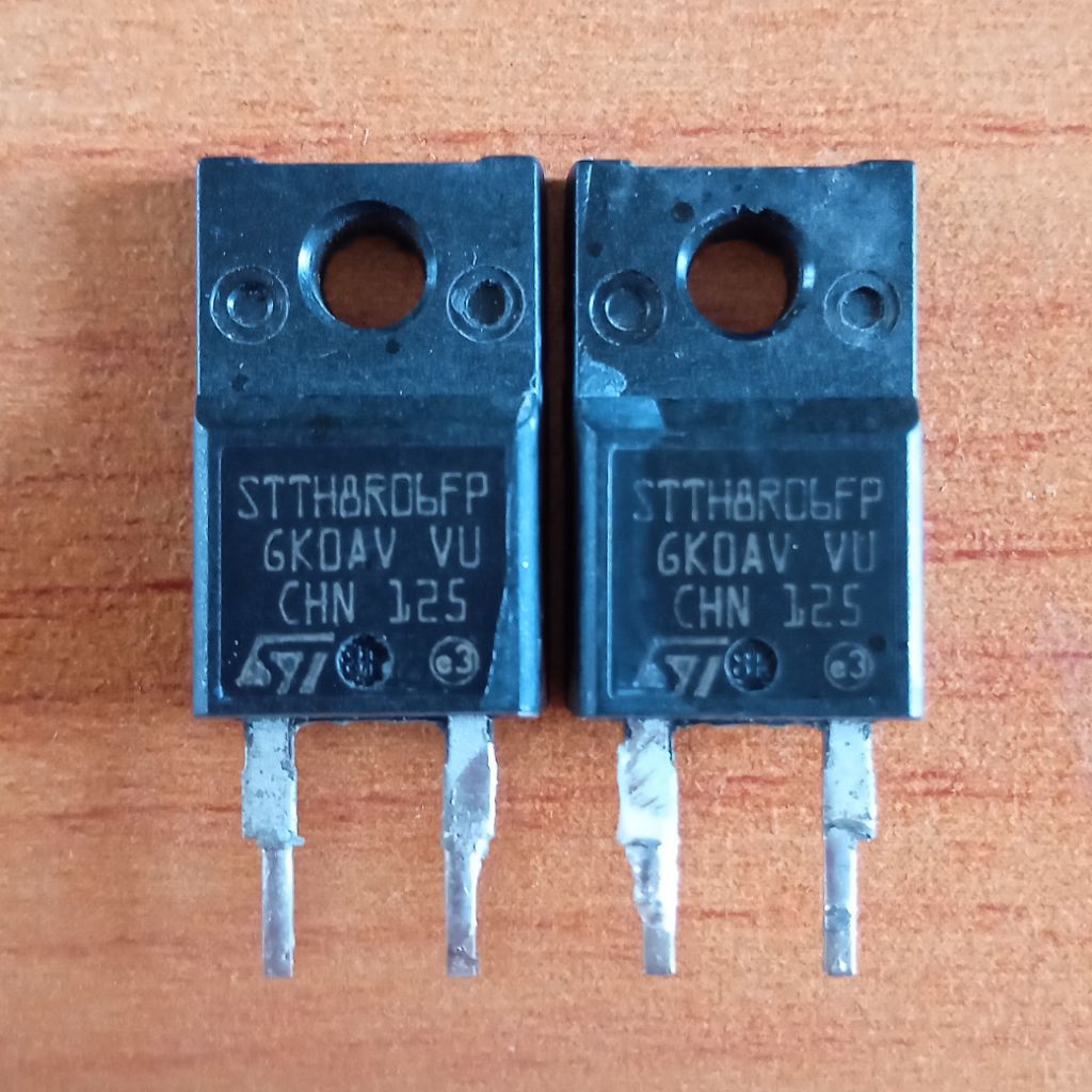 STTH8R06FP (8A 600V) การกําจัดเดิมแล้วผ่านราคาทดสอบปกติ 1 ชิ้น