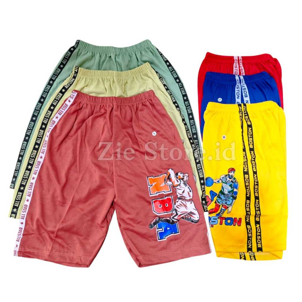 กางเกงปิงปองขาสั้นเด็ก HOKA 3 ชิ้นในสีโหล