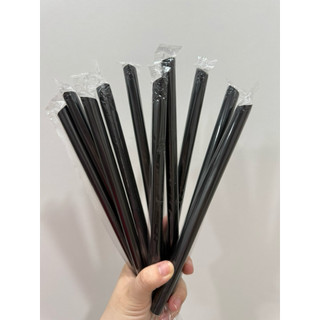 100PCS Sedotan Bubble Boba Steril hitam 12mm x 21cm higienis bubble straw sedotan besar bubble hitam sedotan boba higenis sedotan boba hitam sedotan runcing sedotan lancip sedotan boba sedotan tebal sedotan hitam tebal pipet hitam pipet boba