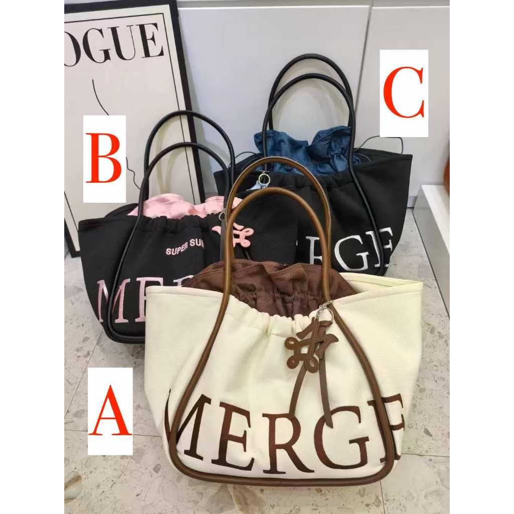 Tote Bag Merge Medium / Merge A Day Bag Medium Grade A / Tote Bag Premium Merge 2560