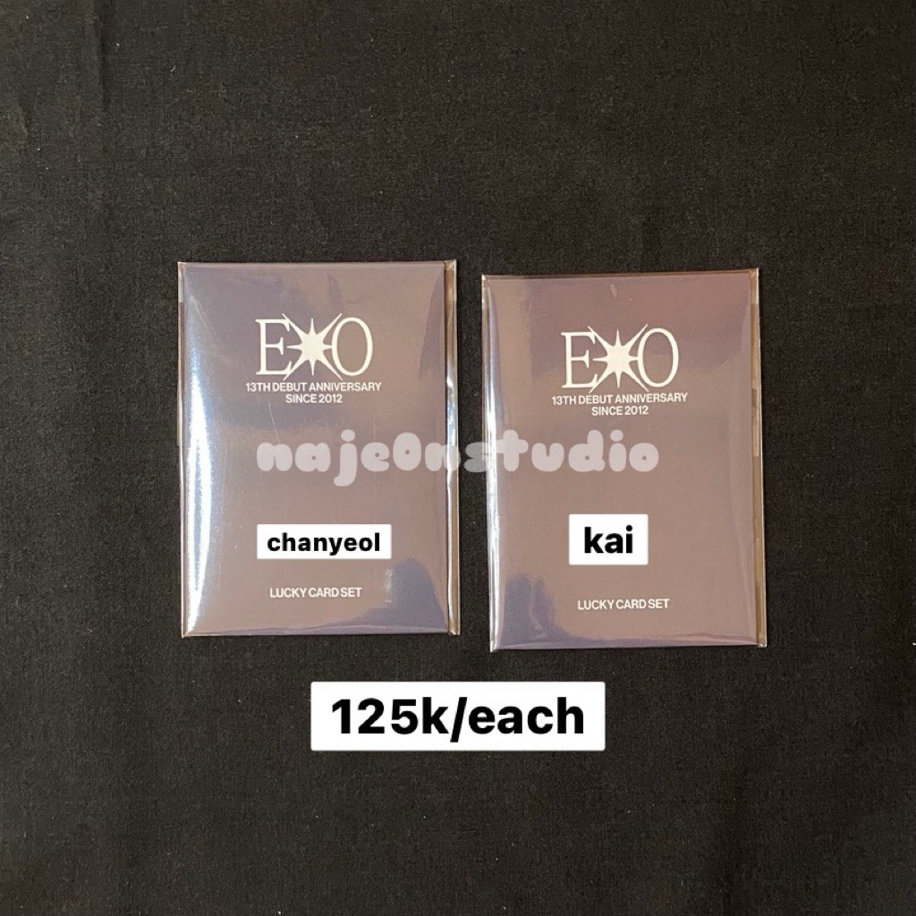 [READY] LUCKY CARD EXO 13th ANNIVERSARY OFFICIAL MD KAI CHANYEOL SEALED