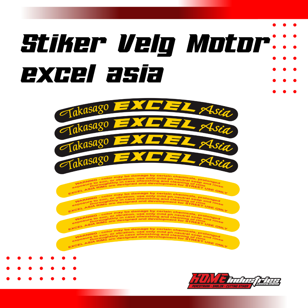 สติ๊กเกอร์ริม - Excel Asia takasago