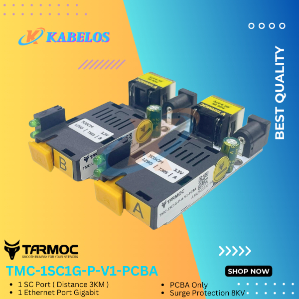 Tarmoc TMC-1SC1G-P-V1-PCBA | Media Converter 1FO 1LAN / 1 FO 1 LAN Gigabit POE IN 9-57 โวลต์ | HTB G