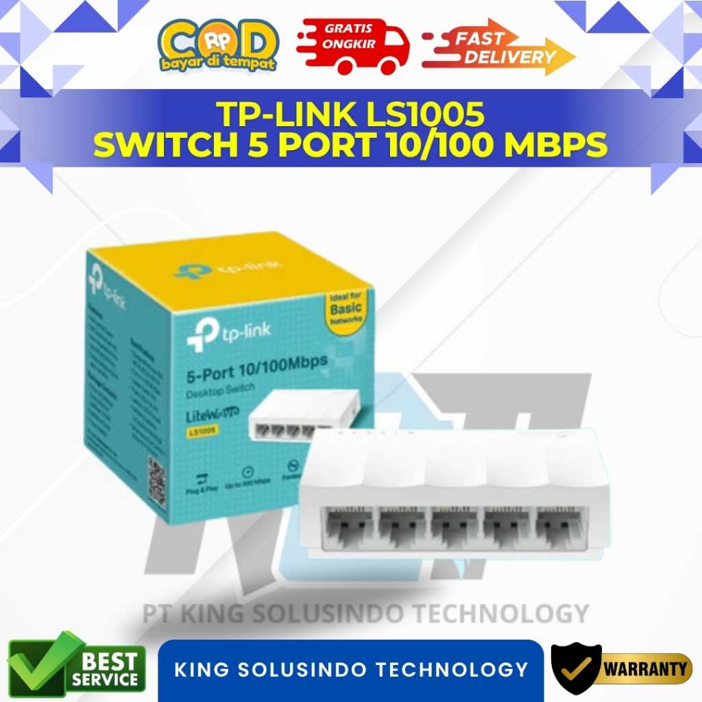 TP-Link LS1005 Switch HUB 5 พอร์ต 10/100 Mbps