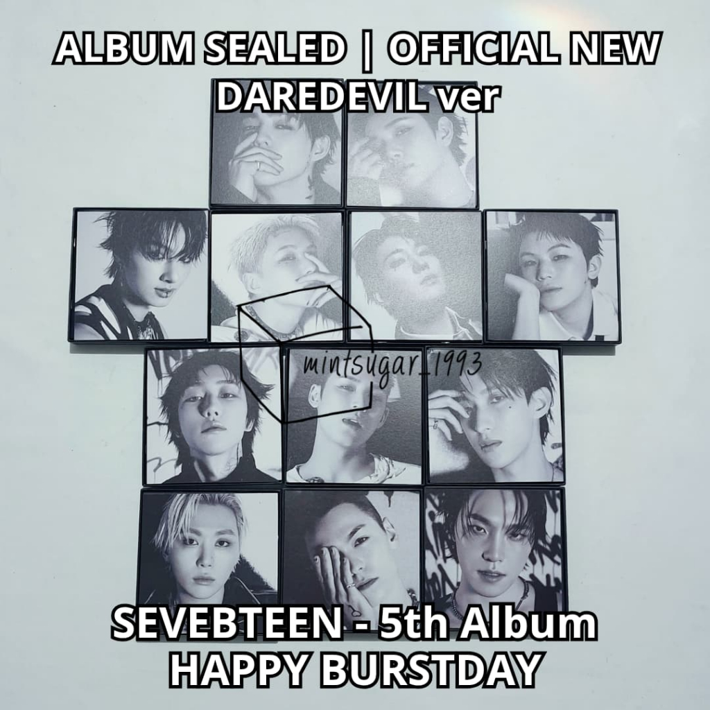 [ READY NEW OFFICIAL ] SEVENTEEN - อัลบั้ม 5 [ HAPPY BURSTDAY ] ( DAREDEVIL ver ) FIX Member / Rando