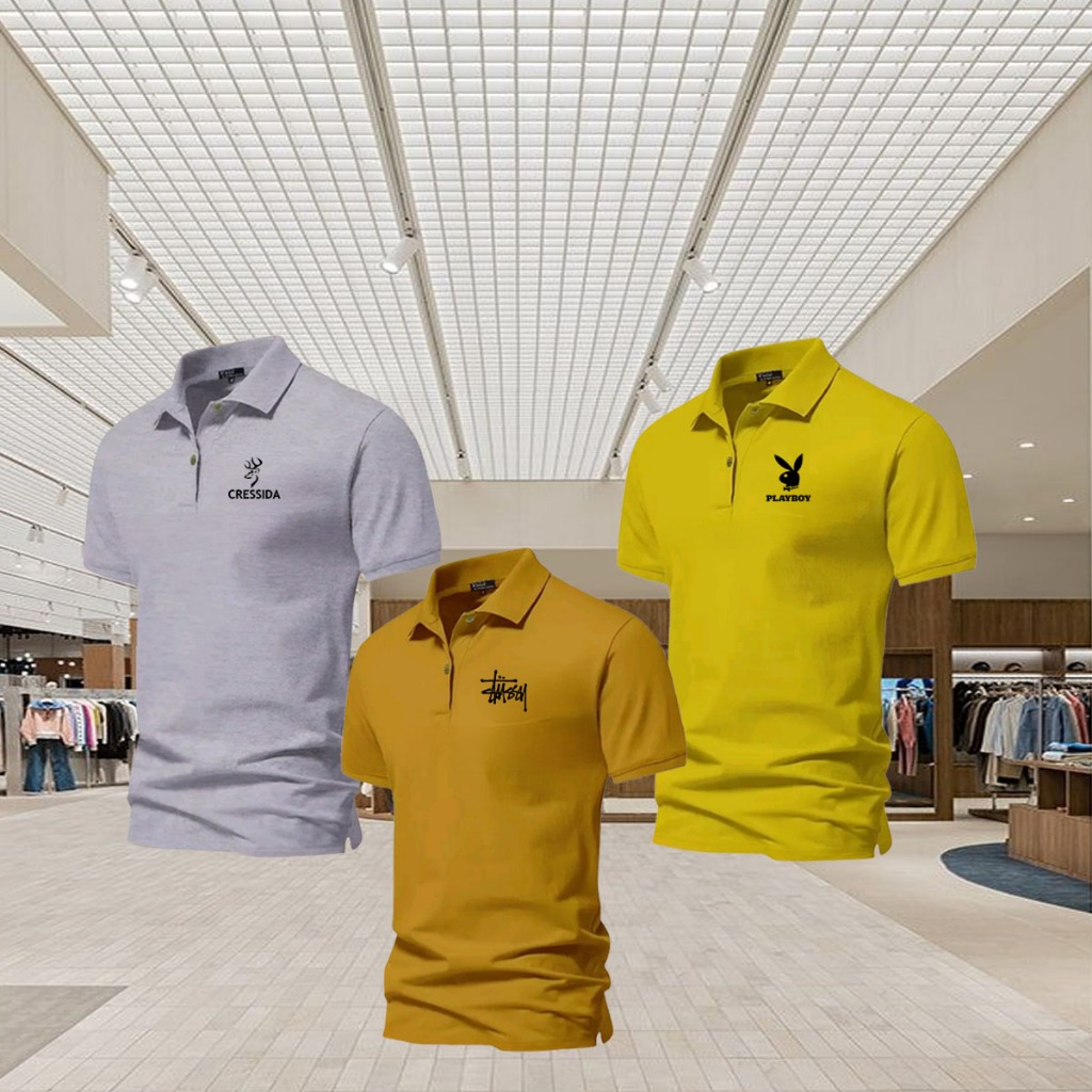 แพ็คเกจซื้อ 1 แถม 3 / Polo Craft Short Sleeve Cress-Sys-Plyby wangki เสื้อยืดคอปก