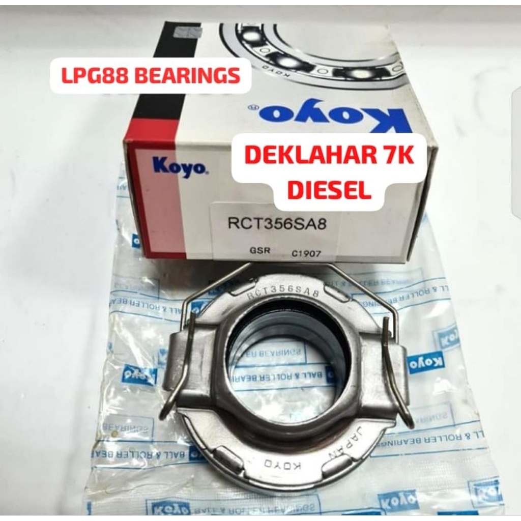 BEARING RCT356SA8 KOYO BEARING CLUTCH DEKLAHAR KIJANG ดีเซล RCT 356 SA8