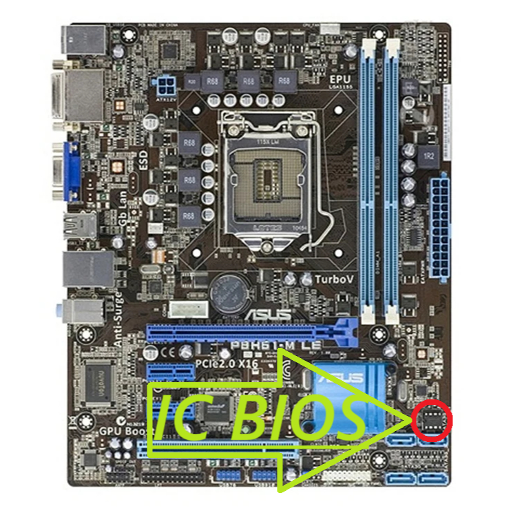 ไอซี BIOS ASUS P8H61-M LE