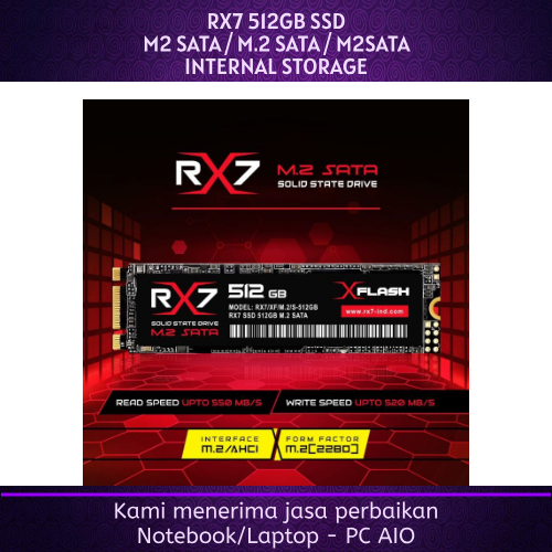 RX7 512GB SSD M2 SATA / M.2 SATA / M2SATA ที่เก็บของภายใน