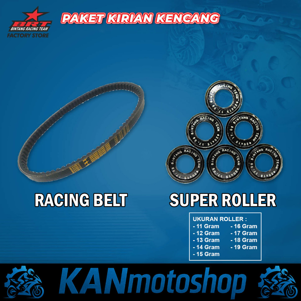 VanBelt BRT + Super Roller BRT มอเตอร์ GENIO SCOOPY ORIGINAL BRT VanBelt Racing