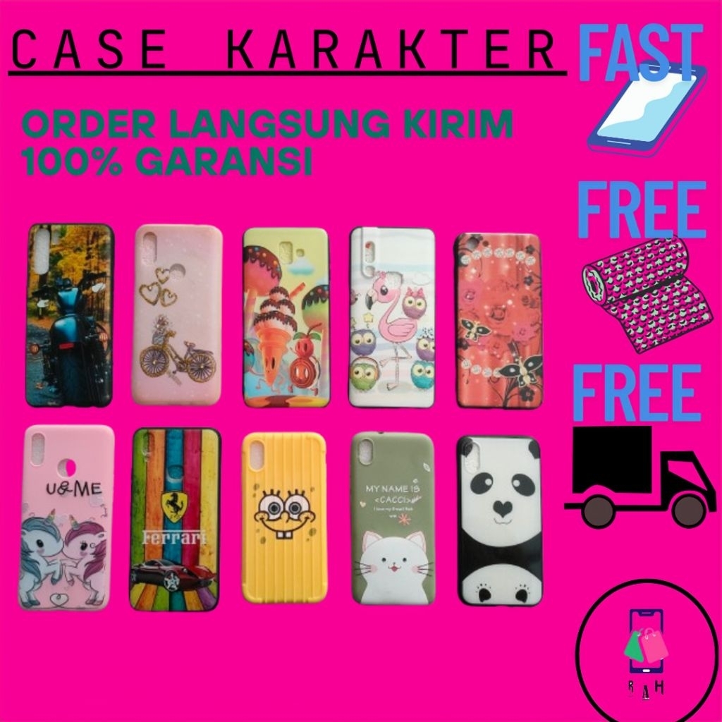 Softcase Silicone Case Motif Case Redmi 6a 7a hm 7 note 7pro 8a note 8pro Vivo v15 S1 y19 y83 Y53 Y8