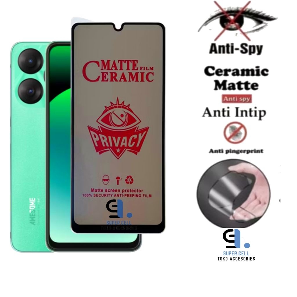 LAYAR เซรามิค Matte Spy Realme C71 NFC C71 C73 C73 NFC C71 5G C71 4G C75 5G C75 4G กระจกนิรภัย Anti 