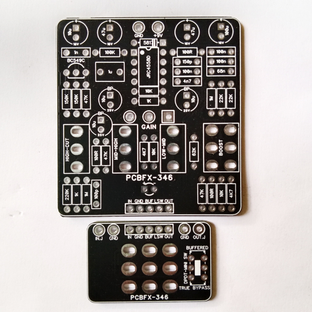 T-Audio PCBFX-346 ตาม Xotic Super Clean & Super Sweet Boost Booster เอฟเฟกต์กีตาร์ DIY PCB 1590B