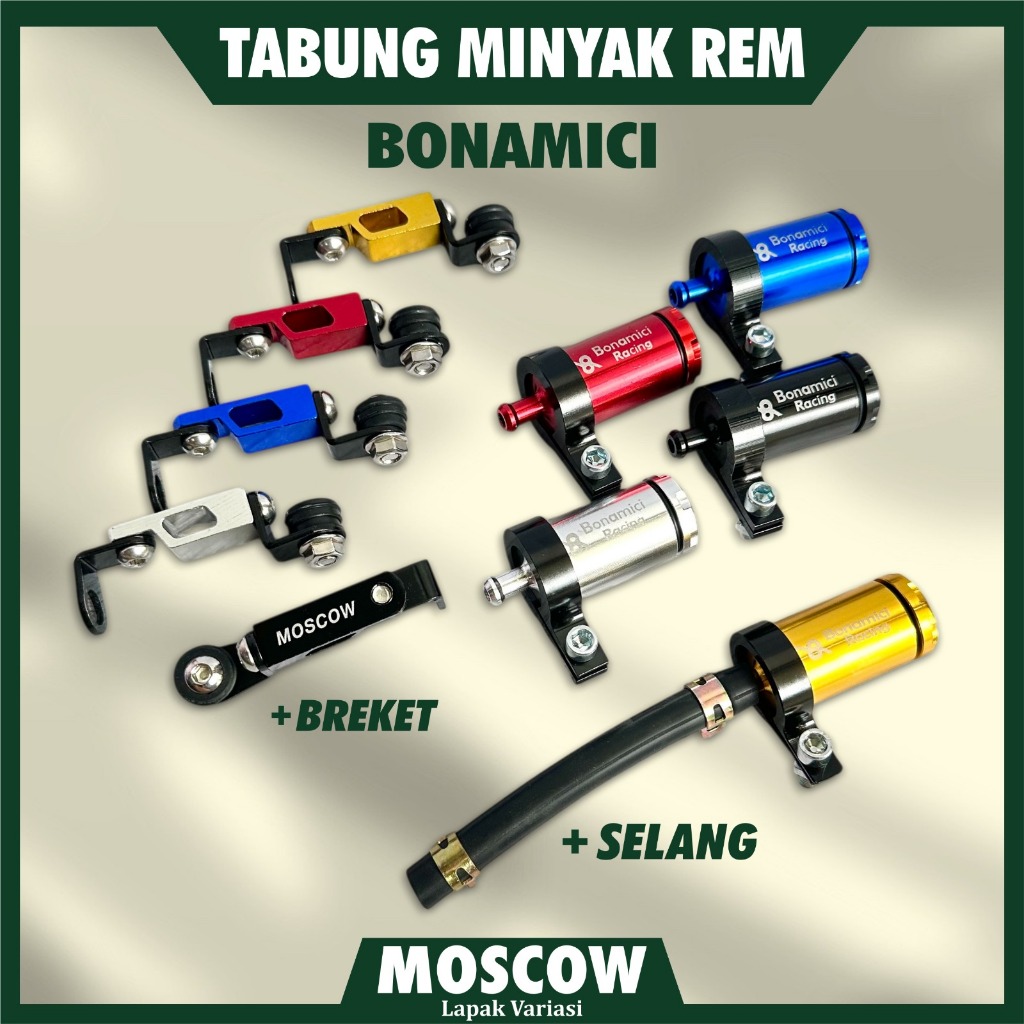 BONAMICI BRAKE FLUID CYLINDER แพคเกจ + ท่อนําเข้า BRACKET / UNIVERSAL MOTORCYCLE OIL CUP NOTEING QUALITY MASTER CYLINDER MOSCOW MOTORCYCLE MIRROR TUBE LOCK BRACKET NMAX JUPITER MOTORCYCLE BRAKE FITTER LEGA CBR